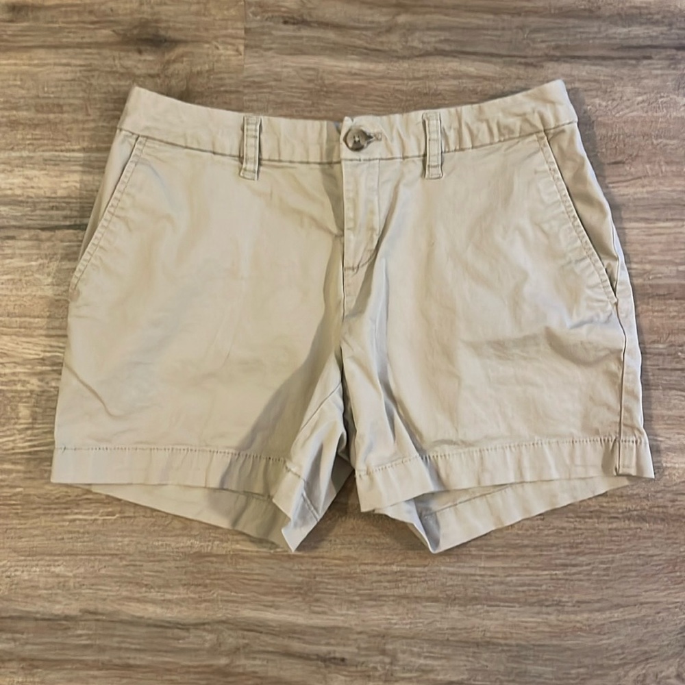 Faded Glory Tan Khaki Chino Cargo Bermuda Shorts